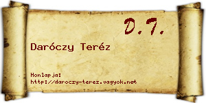 Daróczy Teréz névjegykártya