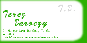 terez daroczy business card